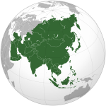 Asia_(orthographic_projection)_without_New_Guinea By Koyos + Ssolbergj - This file was derived from: Asia (orthographic projection).svg, CC BY-SA 4.0, https://commons.wikimedia.org/w/index.php?curid=143453802